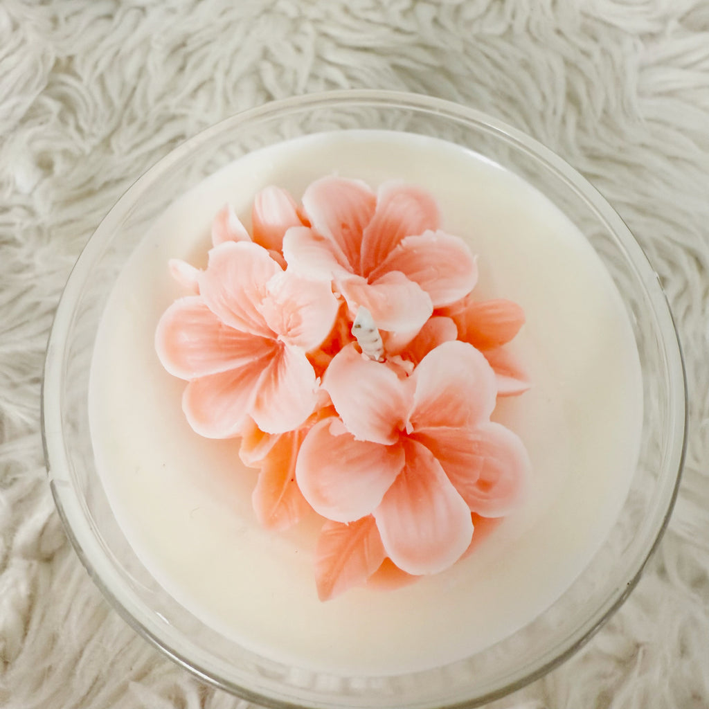 Vela artesanal Nube de Hortensias